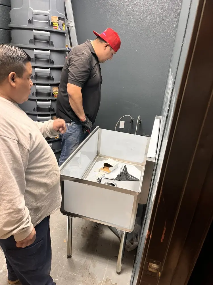 Commercial plumbing and sink installation in Wendell